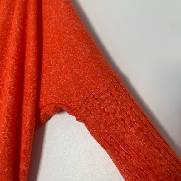 Anthropologie Daily Practice Vibrant Orange Long Sleeve So Soft Dress - Picture 6 of 11